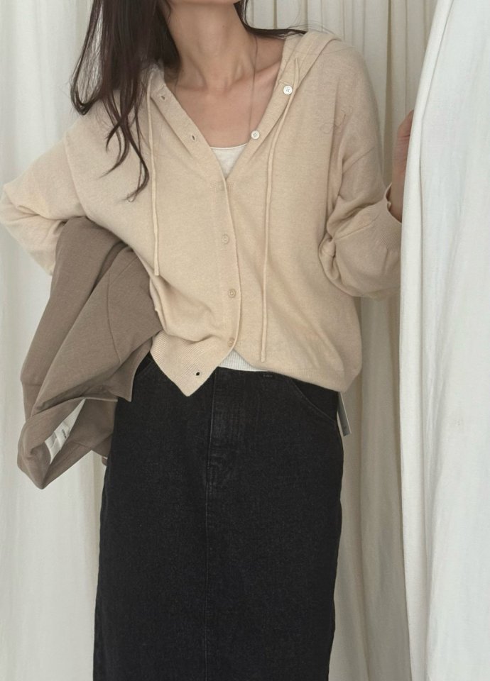 Amygrace - Korean Women Fashion - #shopsmall - Poco Hood Knit Cardigan - 4