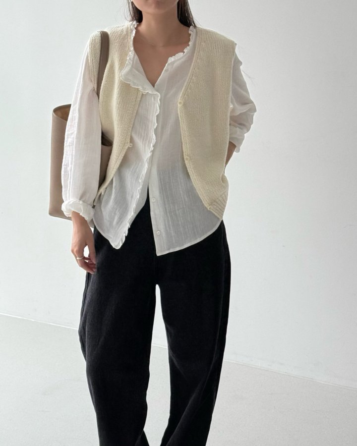 Low Frill Pintuck Blouse by Amygrace for Women - view 3