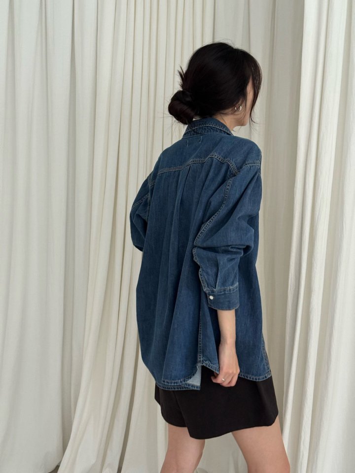 Amygrace - Korean Women Fashion - #womensfashion - Ciho Denim Shirt - 6