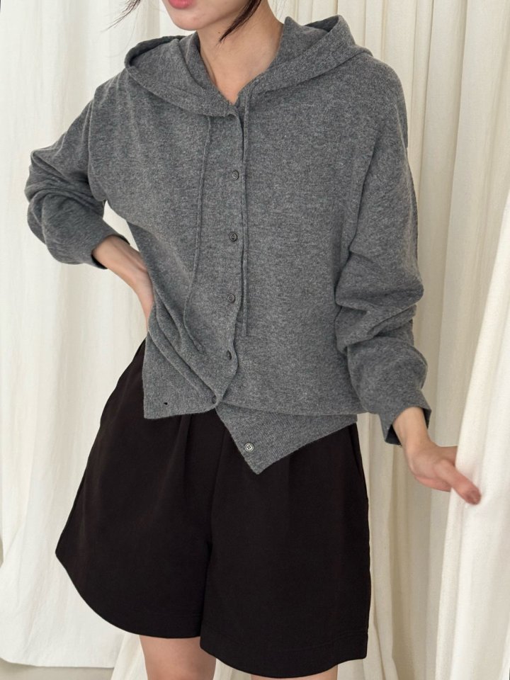 Amygrace - Korean Women Fashion - #womensfashion - Poco Hood Knit Cardigan - 7