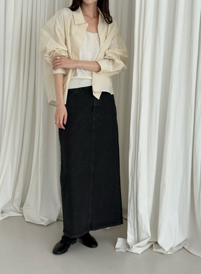 Amygrace - Korean Women Fashion - #womensfashion - Marchell Denim Maxi Skirt - 6