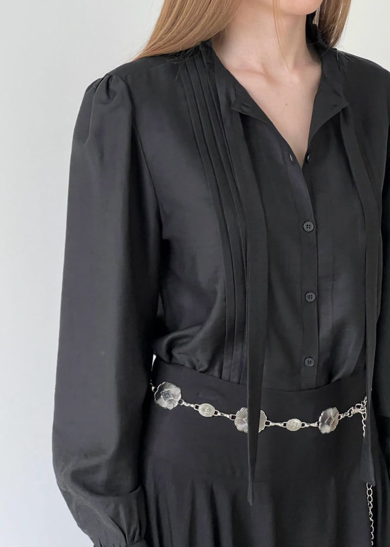 Another Avenue - Korean Women Fashion - #momslook - Kochella Tie Blouse - 7