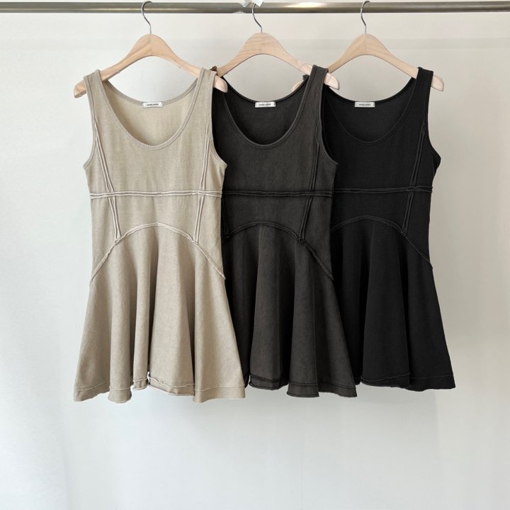 Another Avenue - Korean Women Fashion - #momslook - Garment Slit One-piece