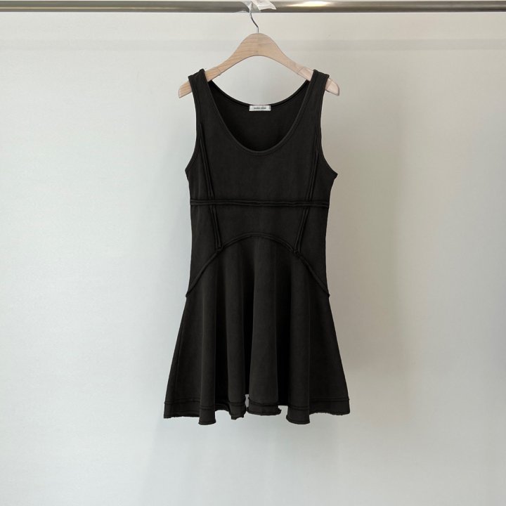Another Avenue - Korean Women Fashion - #momslook - Garment Slit One-piece - 5