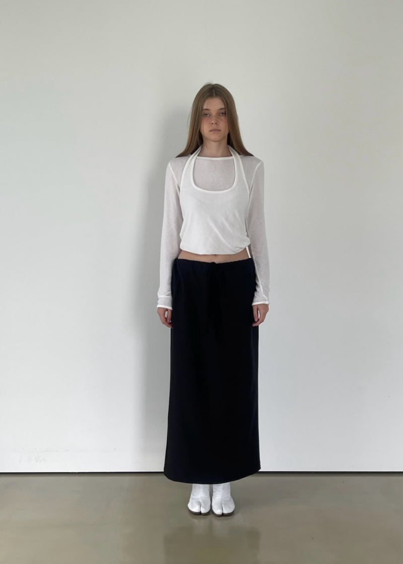 Another Avenue - Korean Women Fashion - #womensfashion - Neck Two Way Tee - 4