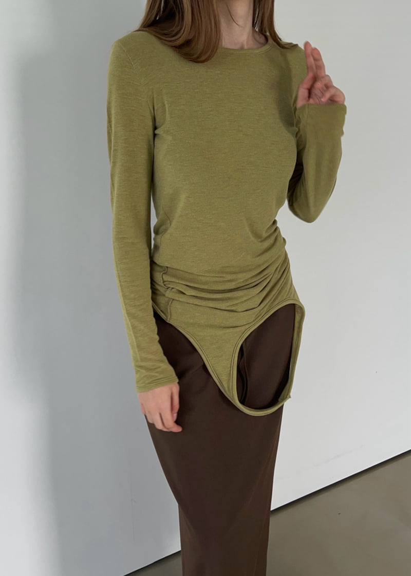 Another Avenue - Korean Women Fashion - #momslook - Neck Two Way Tee - 8
