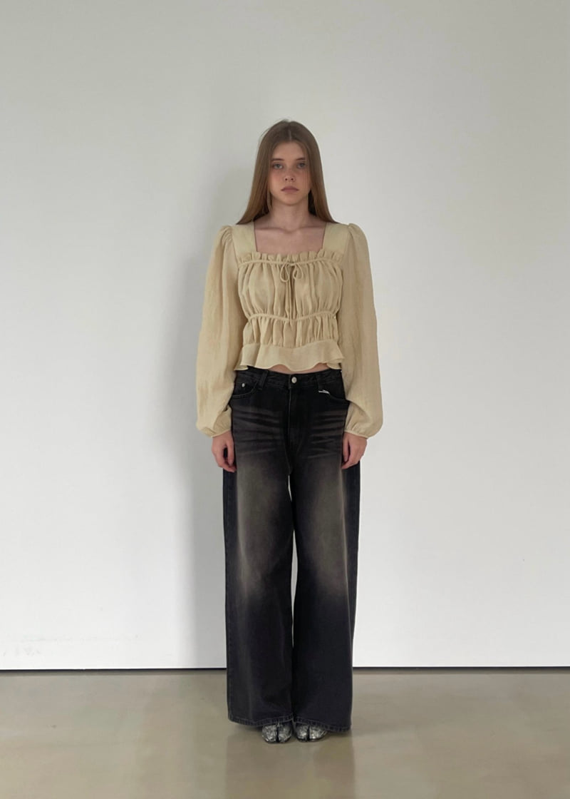 Another Avenue - Korean Women Fashion - #momslook - Plain Washing Denim Pants - 2