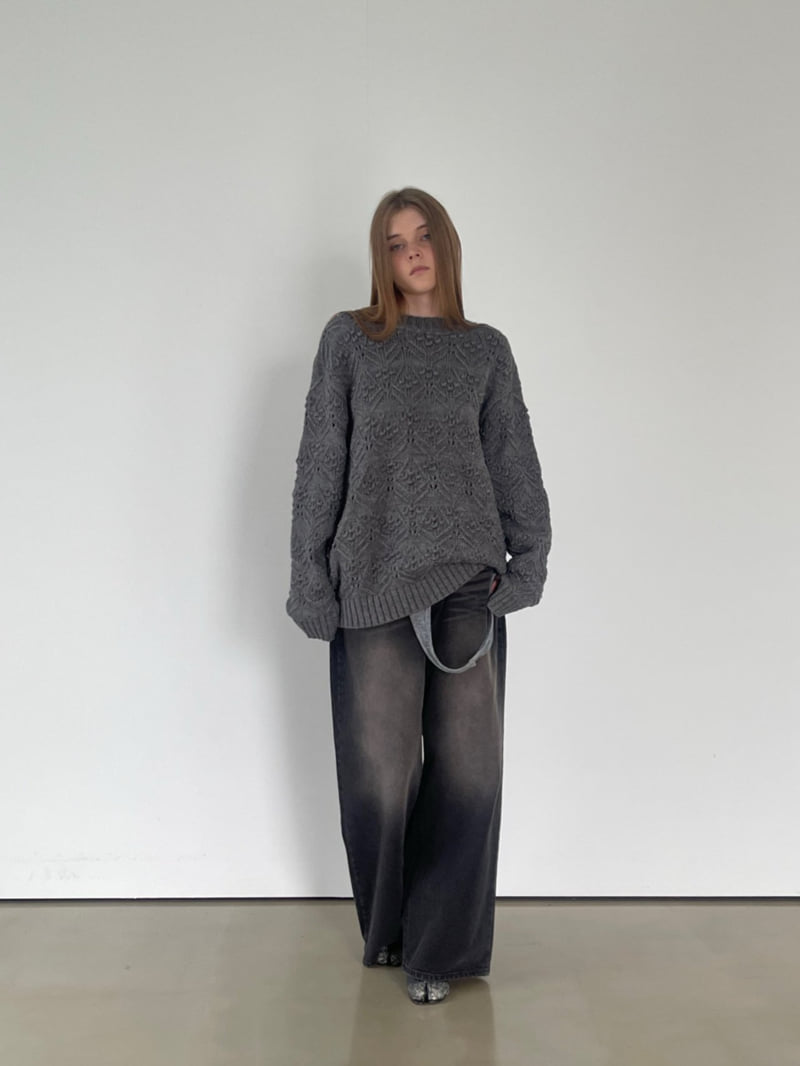 Another Avenue - Korean Women Fashion - #momslook - Pompom Open Knit - 7