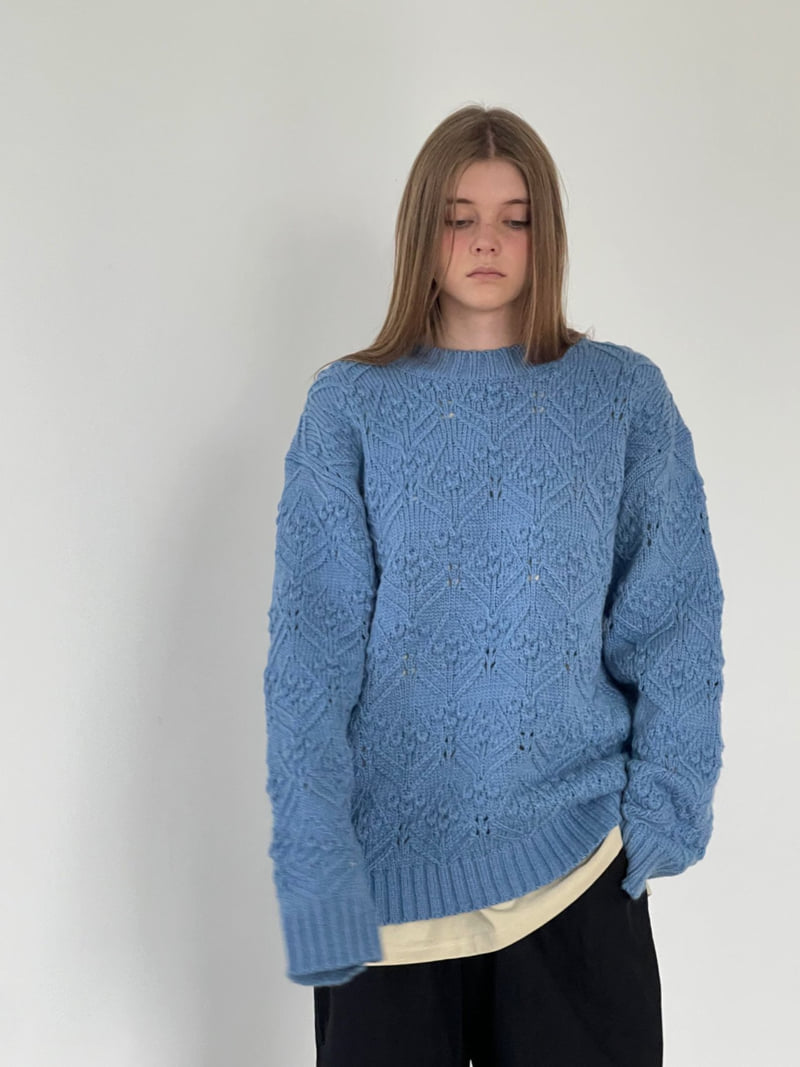 Another Avenue - Korean Women Fashion - #momslook - Pompom Open Knit - 9