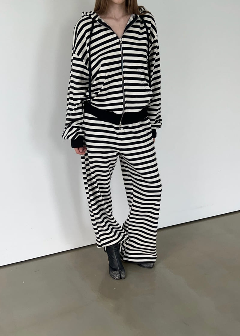 Another Avenue - Korean Women Fashion - #momslook - Stripe Button Pants - 10