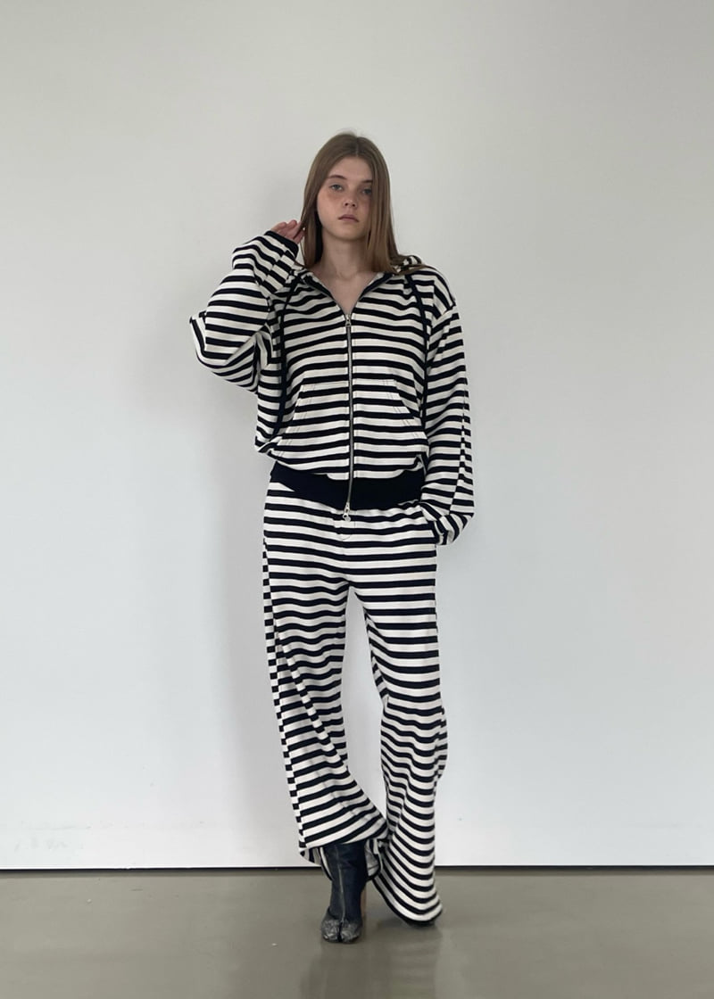 Another Avenue - Korean Women Fashion - #momslook - Stripe Button Pants - 6