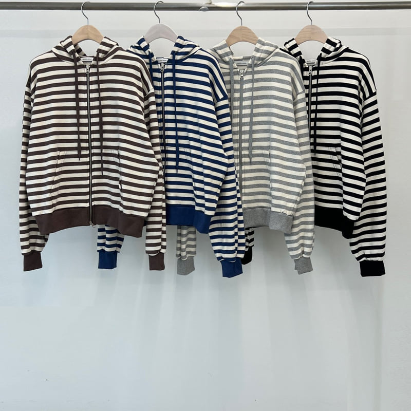Another Avenue - Korean Women Fashion - #momslook - Stripe Jacket