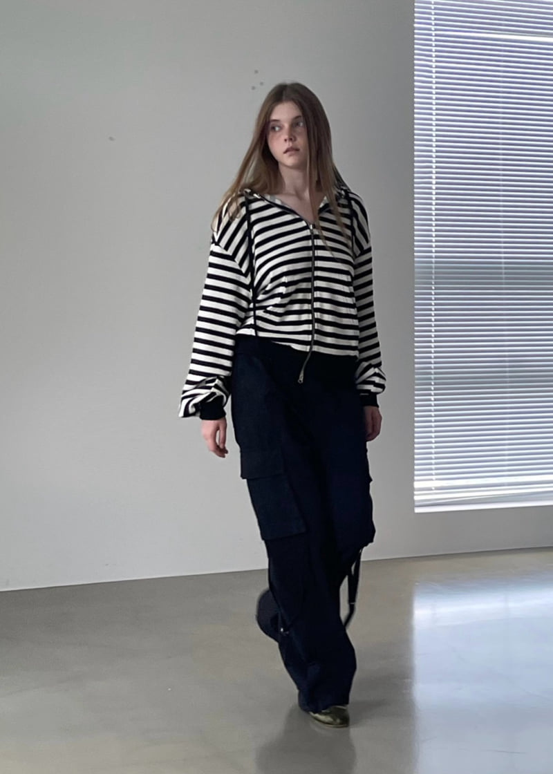 Another Avenue - Korean Women Fashion - #momslook - Stripe Jacket - 5