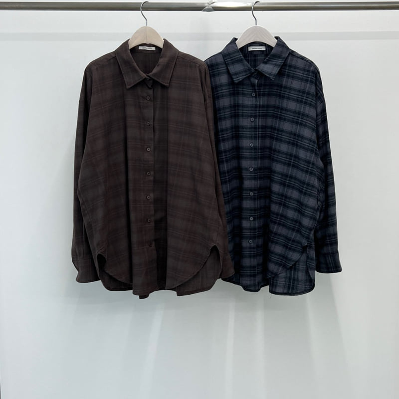 Another Avenue - Korean Women Fashion - #momslook - Check Wrap Shirt