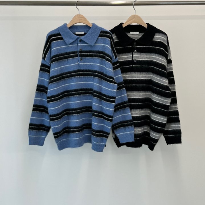 Another Avenue - Korean Women Fashion - #shopsmall - Mono Stripe Knit Pullover