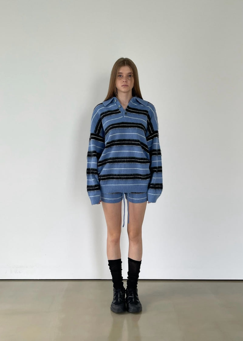 Another Avenue - Korean Women Fashion - #womensfashion - Mono Stripe Knit Pullover - 9