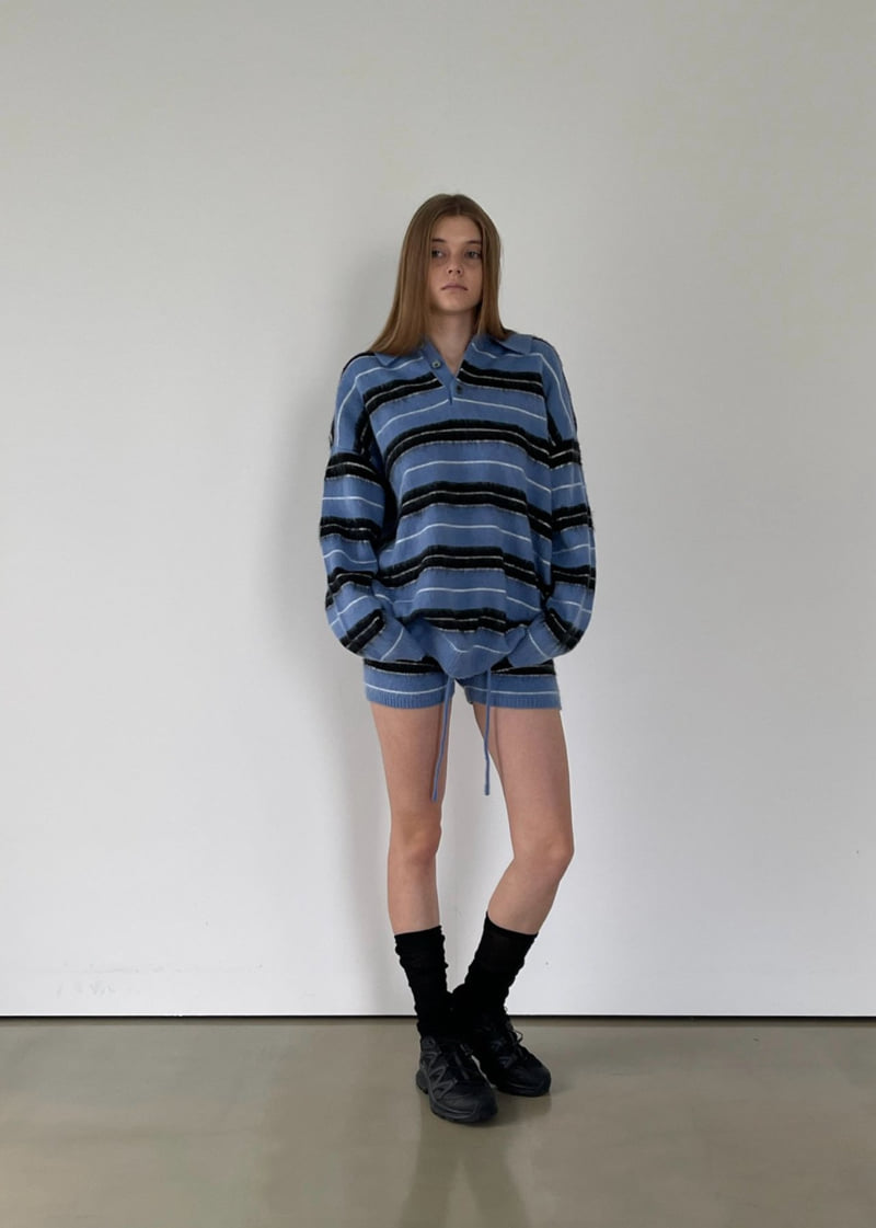 Another Avenue - Korean Women Fashion - #womensfashion - Mono Stripe Knit Shorts - 6