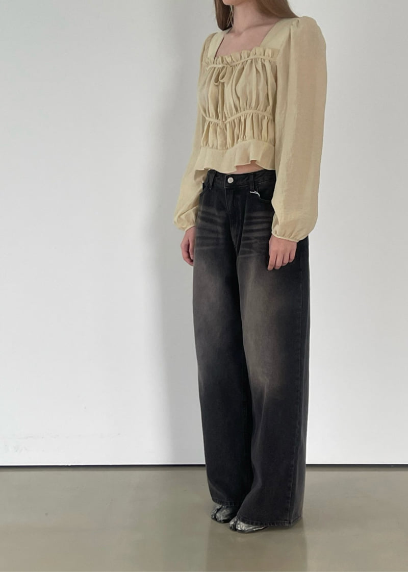 Another Avenue - Korean Women Fashion - #womensfashion - Plain Washing Denim Pants - 3