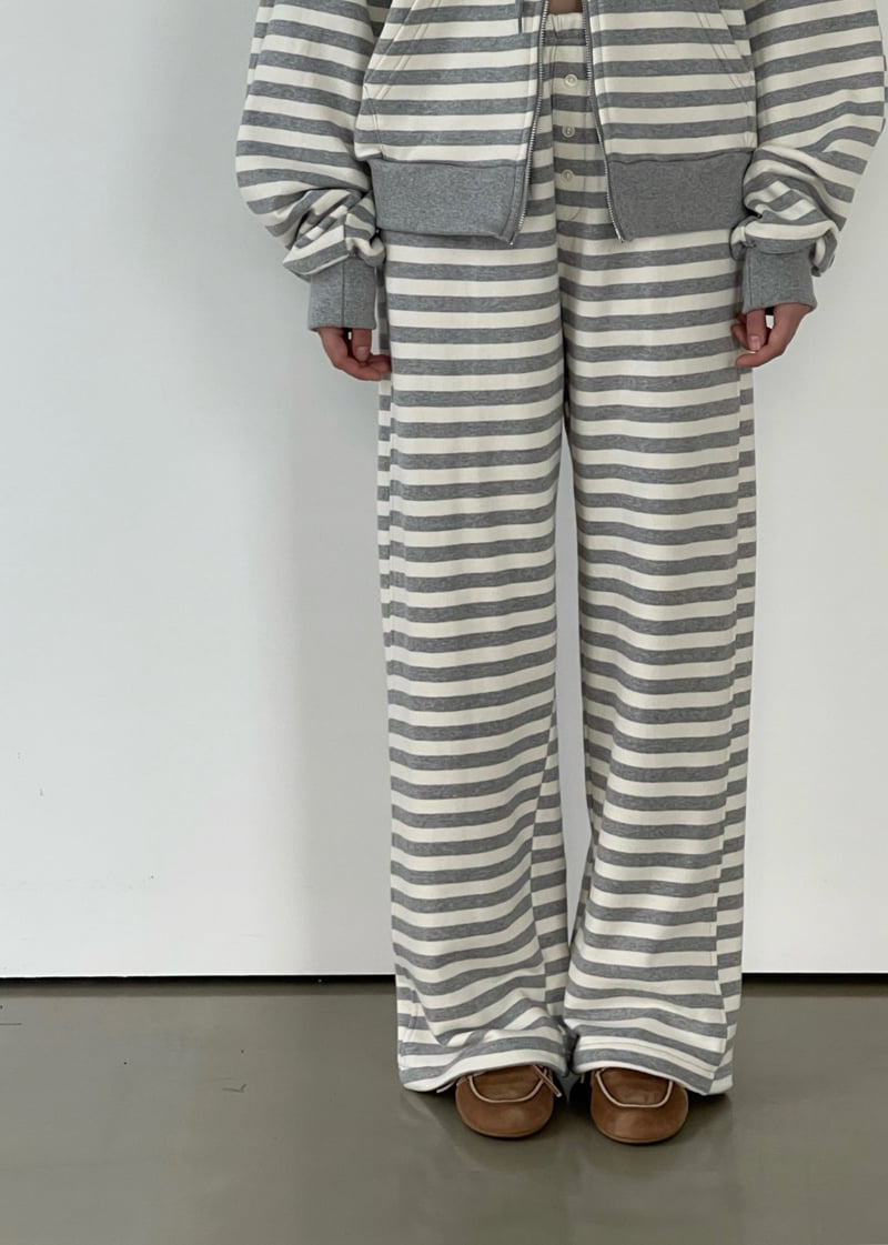 Another Avenue - Korean Women Fashion - #womensfashion - Stripe Button Pants - 11