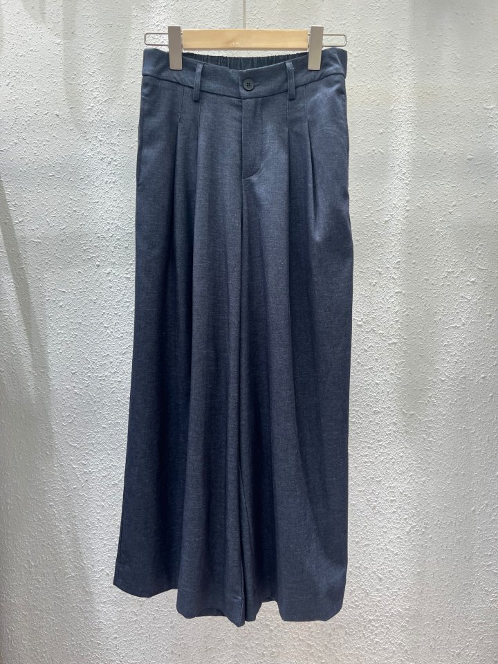Another Plan - Korean Women Fashion - #momslook - Front Pleated Span Wide Jeans