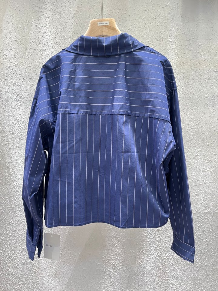 Another Plan - Korean Women Fashion - #momslook - Stripe Shirt Sleeveless Set - 5
