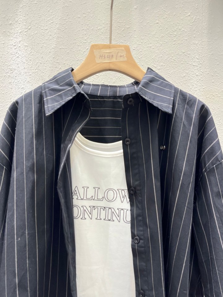 Another Plan - Korean Women Fashion - #momslook - Stripe Shirt Sleeveless Set - 9