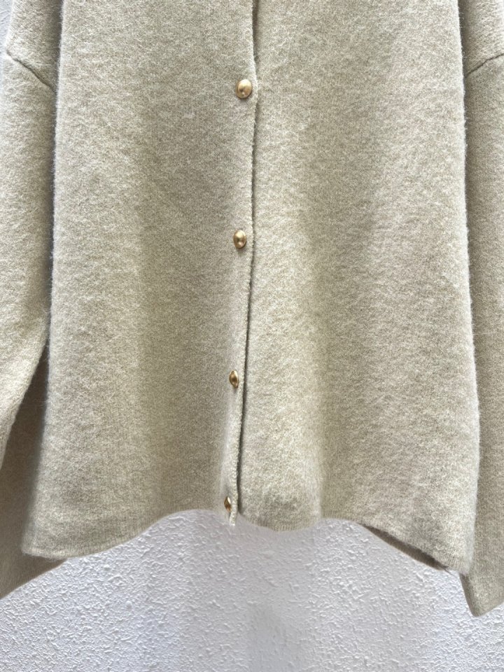 Another Plan - Korean Women Fashion - #momslook - Gold Button Cardigan - 7