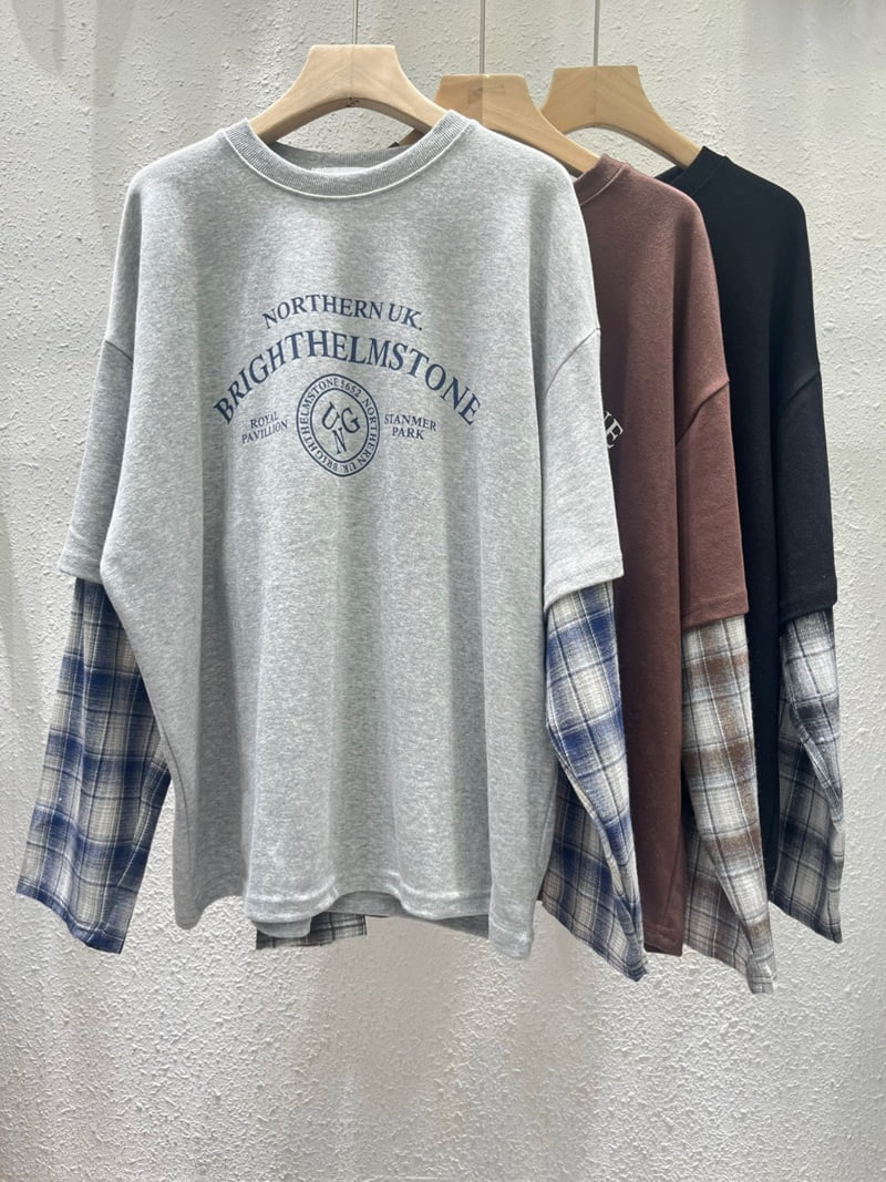 Another Plan - Korean Women Fashion - #momslook - England Check Tee