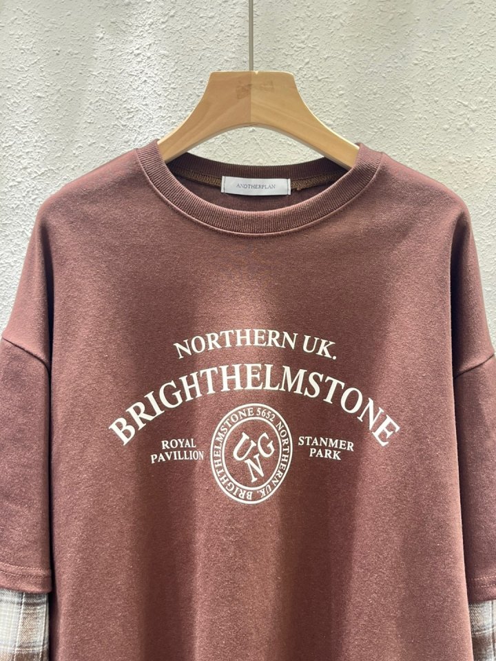 Another Plan - Korean Women Fashion - #momslook - England Check Tee - 7