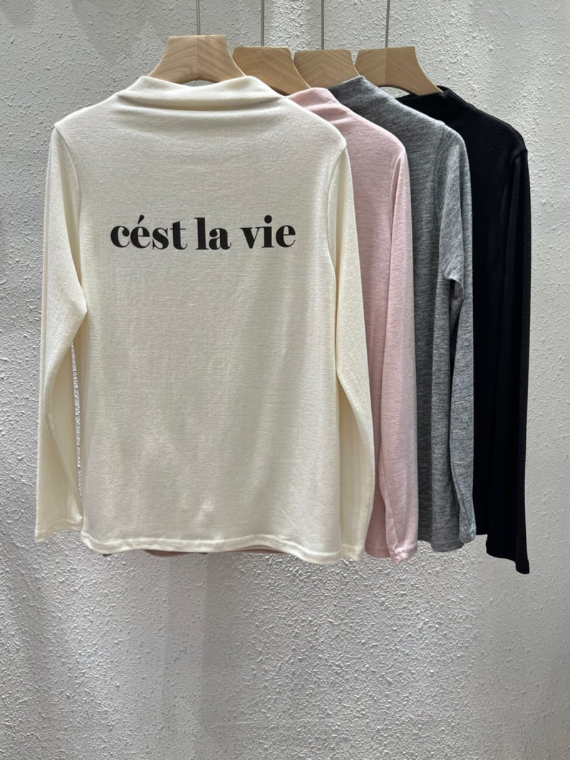 Another Plan - Korean Women Fashion - #momslook - C'est La Vie Turtleneck Tee