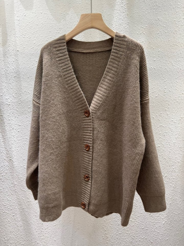 Another Plan - Korean Women Fashion - #momslook - V-neck Long Knit Cardigan - 10