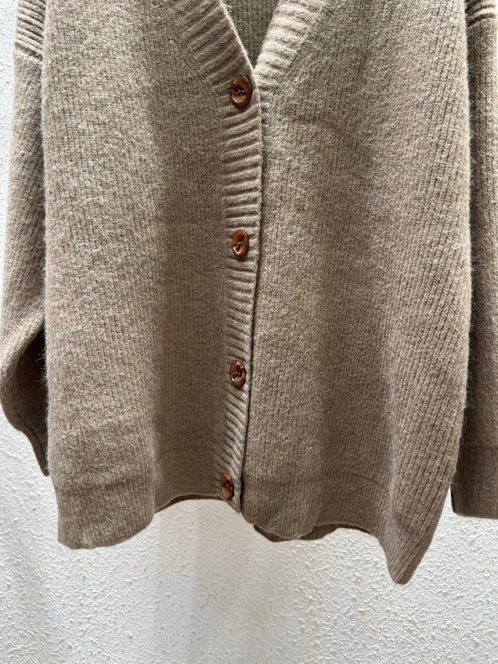 Another Plan - Korean Women Fashion - #momslook - V-neck Long Knit Cardigan - 12