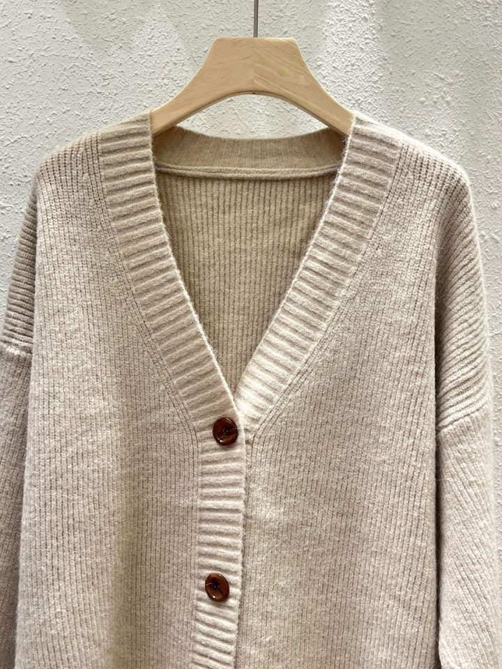 Another Plan - Korean Women Fashion - #momslook - V-neck Long Knit Cardigan - 8