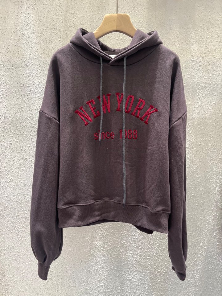 Another Plan - Korean Women Fashion - #momslook - New York Embroidery Hoodie - 10