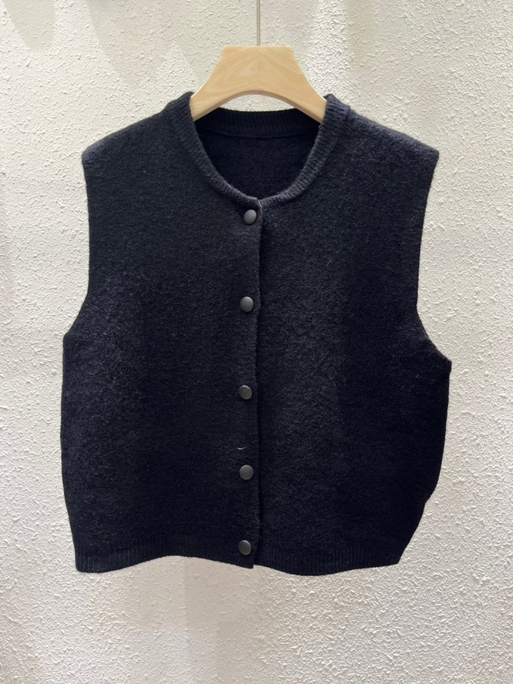 Another Plan - Korean Women Fashion - #momslook - Button Knit Vest - 11