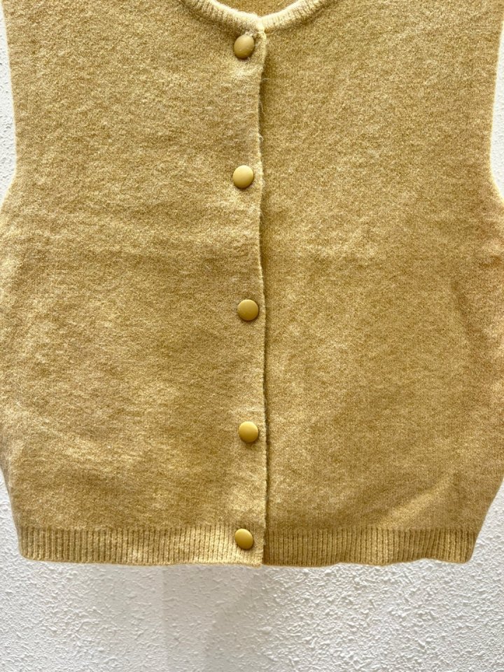 Another Plan - Korean Women Fashion - #momslook - Button Knit Vest - 7