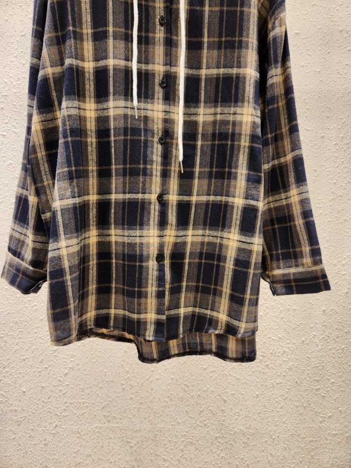 Another Plan - Korean Women Fashion - #womensfashion - Check Shirt Hoodie - 4