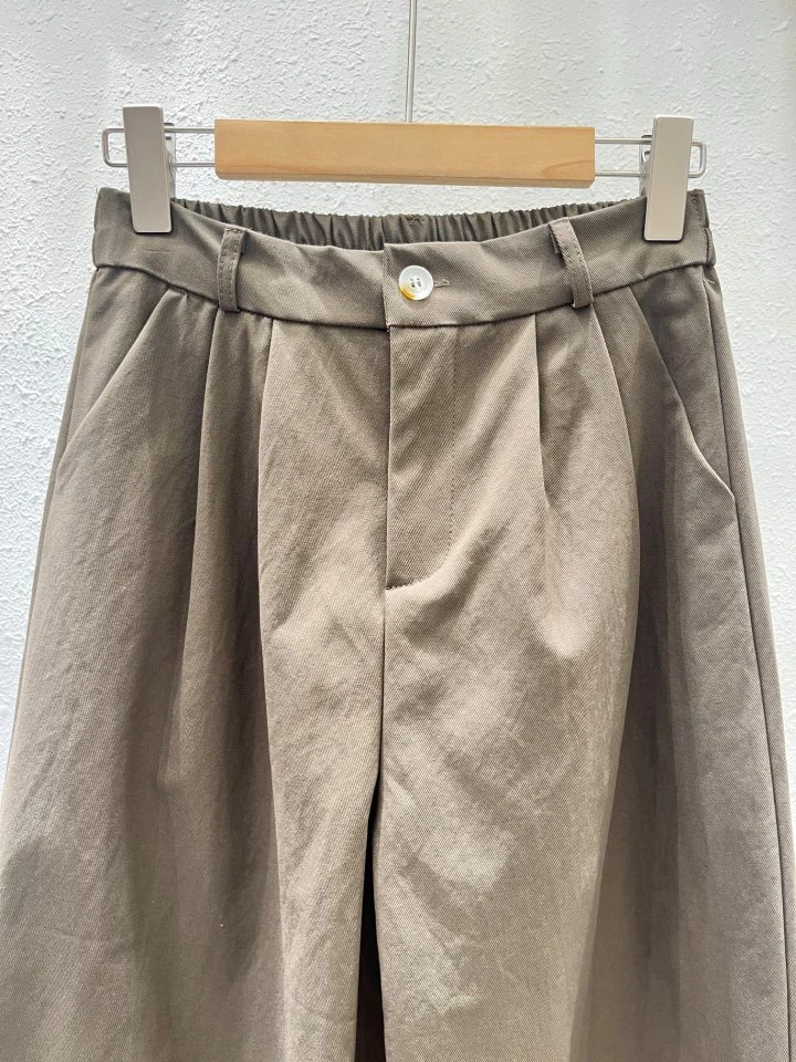 Another Plan - Korean Women Fashion - #momslook - Button Stretch Wide Pants - 10