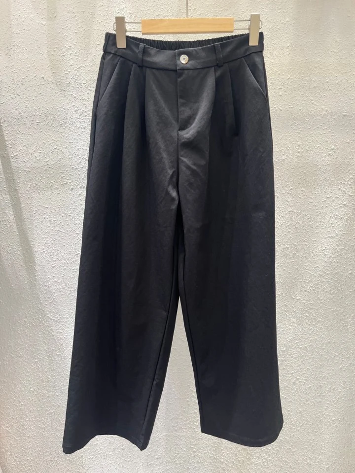 Another Plan - Korean Women Fashion - #momslook - Button Stretch Wide Pants - 12