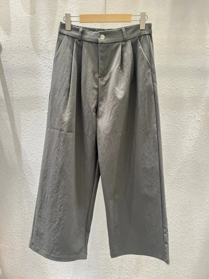 Another Plan - Korean Women Fashion - #momslook - Button Stretch Wide Pants - 6