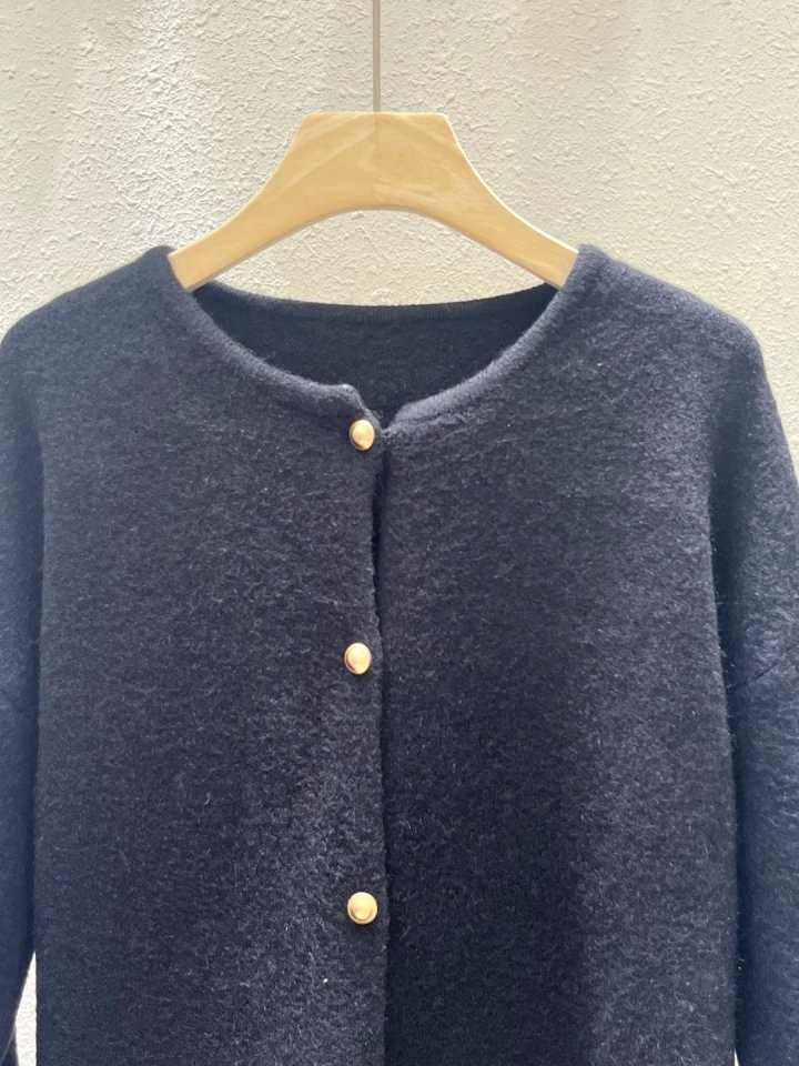 Another Plan - Korean Women Fashion - #pursuepretty - Gold Button Cardigan - 12