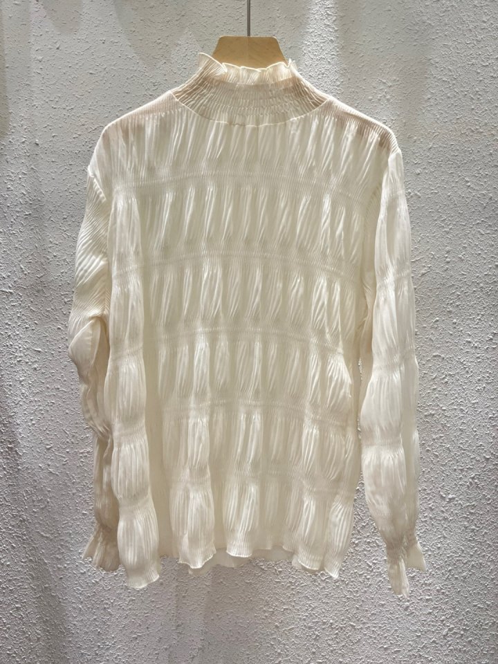 Another Plan - Korean Women Fashion - #pursuepretty - See-through LWave Turtleneck Tee - 3