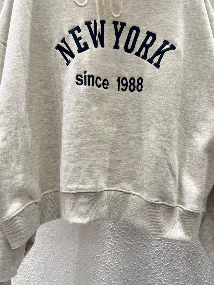 Another Plan - Korean Women Fashion - #vintagekidsstyle - New York Embroidery Hoodie - 4