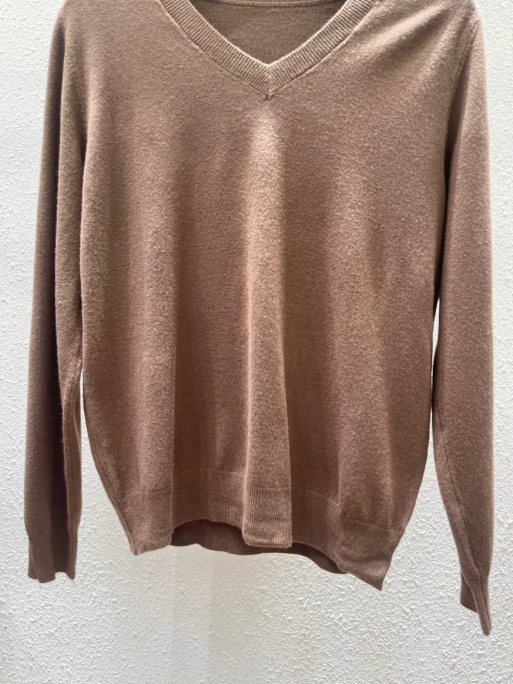 Another Plan - Korean Women Fashion - #romanticstyle - Daily V-neck Knit - 7