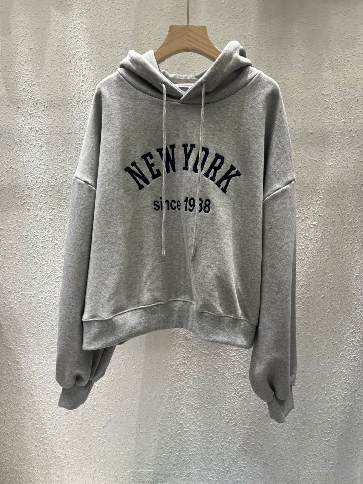 Another Plan - Korean Women Fashion - #romanticstyle - New York Embroidery Hoodie - 6