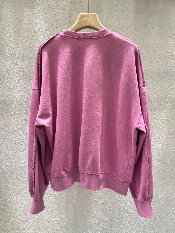 Another Plan - Korean Women Fashion - #romanticstyle - Vintage Under Washing Sweatshirt - 5