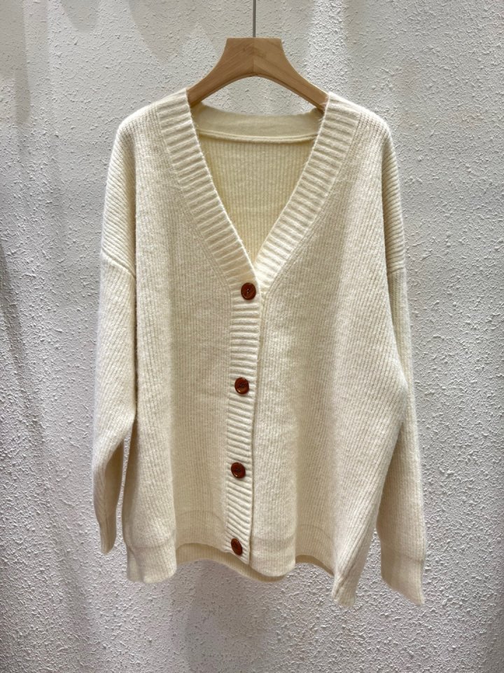 Another Plan - Korean Women Fashion - #shopsmall - V-neck Long Knit Cardigan - 4