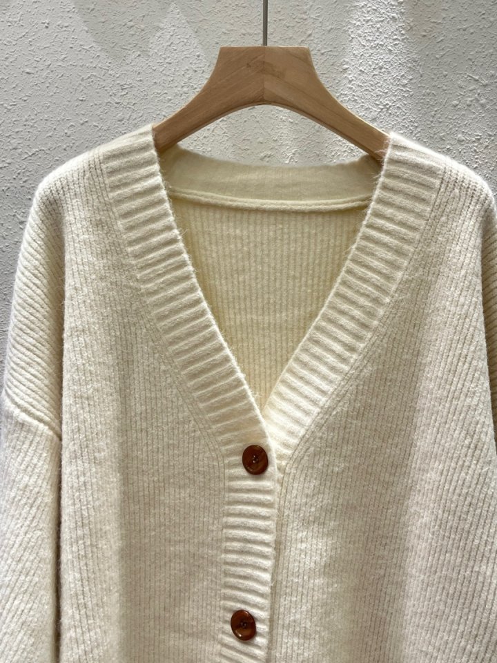 Another Plan - Korean Women Fashion - #thelittlethings - V-neck Long Knit Cardigan - 5