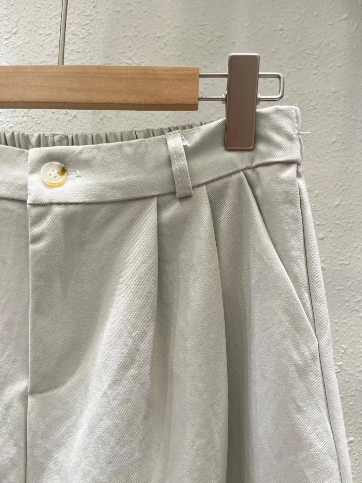 Another Plan - Korean Women Fashion - #thelittlethings - Button Stretch Wide Pants - 3