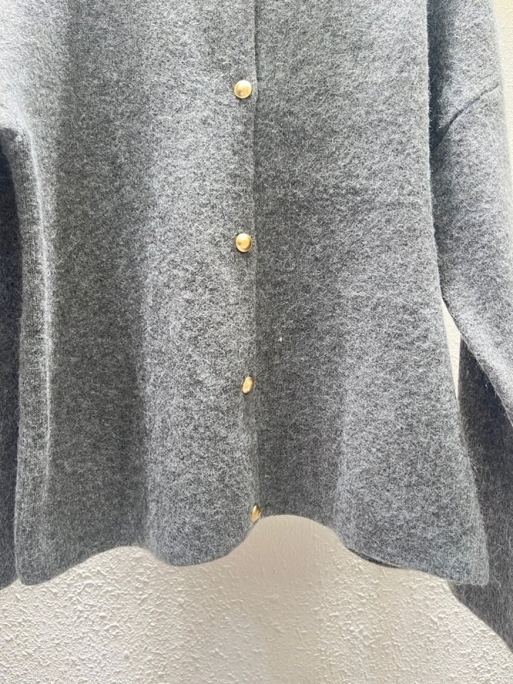 Another Plan - Korean Women Fashion - #vintageinspired - Gold Button Cardigan - 10